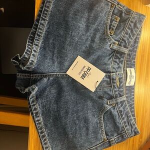 Princess Polly low rise Dark Denim Shorts